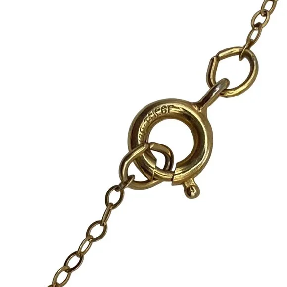 Vintage 14k Gold Filled Ruby Pendant Necklace 15" Stone GLOWS Delicate Layering - Picture 9 of 10